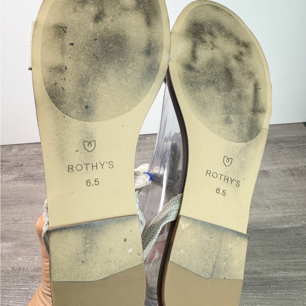 Rothy’s wrap sandals sandcastle women’s size 6.5 EUC - Picture 12 of 13